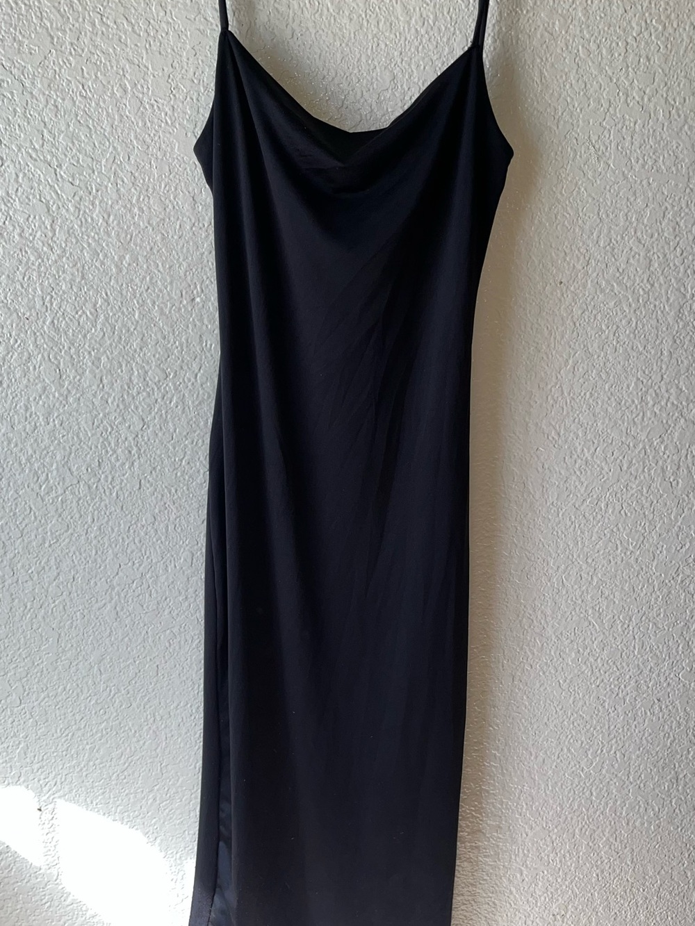 Classic Black Slip Dress - Elegant Minimalist Style